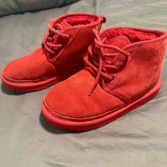 Ugg Boots Booties UGG Big Kids NEUMEL II Boots Samba Red Size 3 - Picture 3 of 6